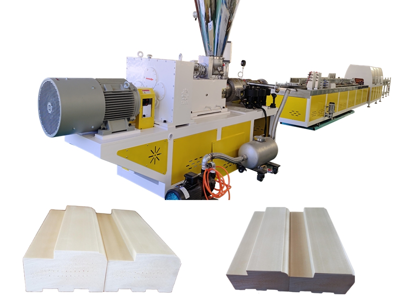 PVC WPC shkumë Makinë e prodhimit të kornizës së dyerve të ngurta